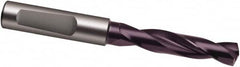 Guhring - 8.9mm 140° Spiral Flute Solid Carbide Screw Machine Drill Bit - FIREX Finish, Right Hand Cut, 47mm Flute Length, 89mm OAL, SU Point, Whistle Notch Shank, Through Coolant - Americas Industrial Supply