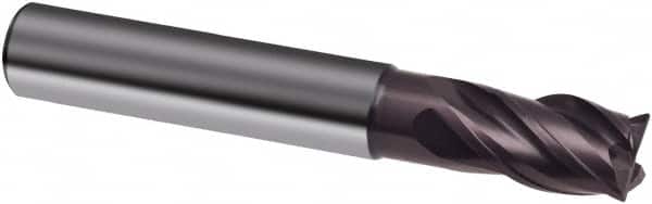 Guhring - 8mm, 12mm LOC, 8mm Shank Diam, 58mm OAL, 4 Flute, Solid Carbide Square End Mill - Single End, FIREX Finish, Spiral Flute, 35/38° Helix, Centercutting, Right Hand Cut, Right Hand Flute, Series 6706 - Americas Industrial Supply