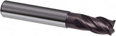 Guhring - 8mm, 12mm LOC, 8mm Shank Diam, 58mm OAL, 4 Flute, Solid Carbide Square End Mill - Single End, FIREX Finish, Spiral Flute, 35/38° Helix, Centercutting, Right Hand Cut, Right Hand Flute, Series 6706 - Americas Industrial Supply