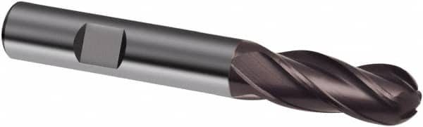 Guhring - 12mm, 26mm LOC, 12mm Shank Diam, 83mm OAL, 4 Flute, Solid Carbide Square End Mill - Single End, Nano-A Finish, Spiral Flute, 36/38° Helix, Centercutting, Right Hand Cut, Right Hand Flute, Series 6708 - Americas Industrial Supply
