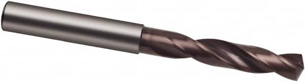 Guhring - 14.5mm 140° Spiral Flute Solid Carbide Screw Machine Drill Bit - nano-Si Finish, Right Hand Cut, 65mm Flute Length, 115mm OAL, HF Point, Straight Shank - Americas Industrial Supply