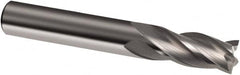 Guhring - 1/4", 1-1/8" LOC, 1/4" Shank Diam, 3" OAL, 4 Flute, Solid Carbide Square End Mill - Single End, Uncoated, Spiral Flute, 30° Helix, Right Hand Cut, Right Hand Flute, Series 3152 - Americas Industrial Supply