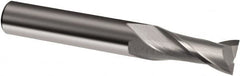 Guhring - 1", 2-1/4" LOC, 1" Shank Diam, 5" OAL, 2 Flute, Solid Carbide Square End Mill - Single End, Uncoated, Spiral Flute, 30° Helix, Right Hand Cut, Right Hand Flute, Series 3147 - Americas Industrial Supply