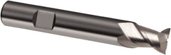 Guhring - 5mm, 6mm LOC, 6mm Shank Diam, 54mm OAL, 2 Flute, Solid Carbide Square End Mill - Single End, Uncoated, Spiral Flute, 45° Helix, Right Hand Cut, Right Hand Flute, Series 3126 - Americas Industrial Supply