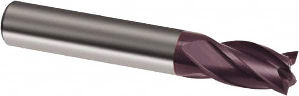 Guhring - 3/4", 1" LOC, 3/4" Shank Diam, 3" OAL, 4 Flute, Solid Carbide Square End Mill - Single End, FIREX Finish, Spiral Flute, 30° Helix, Right Hand Cut, Right Hand Flute, Series 3093 - Americas Industrial Supply