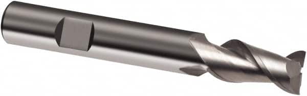Guhring - 18mm, 26mm LOC, 18mm Shank Diam, 92mm OAL, 2 Flute, Solid Carbide Square End Mill - Single End, Uncoated, Spiral Flute, 45° Helix, Right Hand Cut, Right Hand Flute, Series 3059 - Americas Industrial Supply