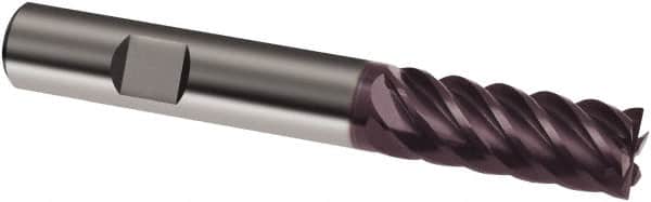 Guhring - 20mm, 38mm LOC, 20mm Shank Diam, 104mm OAL, 8 Flute, Solid Carbide Square End Mill - Single End, FIREX Finish, Spiral Flute, 45° Helix, Right Hand Cut, Right Hand Flute, Series 3047 - Americas Industrial Supply