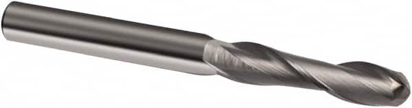 Guhring - 10mm, 40mm LOC, 10mm Shank Diam, 100mm OAL, 2 Flute, Solid Carbide Square End Mill - Single End, Uncoated, Spiral Flute, 30° Helix, Right Hand Cut, Right Hand Flute, Series 3014 - Americas Industrial Supply