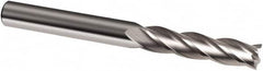 Guhring - 4mm, 25mm LOC, 4mm Shank Diam, 75mm OAL, 4 Flute, Solid Carbide Square End Mill - Single End, Uncoated, Spiral Flute, 30° Helix, Right Hand Cut, Right Hand Flute, Series 3012 - Americas Industrial Supply