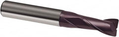 Guhring - 1/4", 3/4" LOC, 1/4" Shank Diam, 2-1/2" OAL, 2 Flute, Solid Carbide Square End Mill - Single End, FIREX Finish, Spiral Flute, 30° Helix, Right Hand Cut, Right Hand Flute, Series 3087 - Americas Industrial Supply