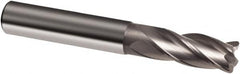 Guhring - 8mm, 19mm LOC, 8mm Shank Diam, 63mm OAL, 4 Flute, Solid Carbide Square End Mill - Single End, Uncoated, Spiral Flute, 30° Helix, Right Hand Cut, Right Hand Flute, Series 3111 - Americas Industrial Supply