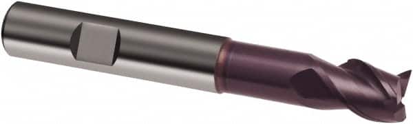 Guhring - 16mm, 16mm LOC, 16mm Shank Diam, 92mm OAL, 3 Flute, Solid Carbide Square End Mill - Single End, FIREX Finish, Spiral Flute, 41/43/45° Helix, Centercutting, Right Hand Cut, Right Hand Flute, Series 3894 - Americas Industrial Supply