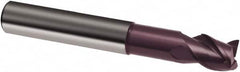 Guhring - 16mm, 16mm LOC, 16mm Shank Diam, 92mm OAL, 3 Flute, Solid Carbide Square End Mill - Single End, FIREX Finish, Spiral Flute, 41/43/45° Helix, Centercutting, Right Hand Cut, Right Hand Flute, Series 3893 - Americas Industrial Supply