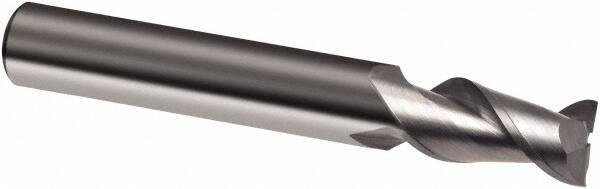 Guhring - 5/8", 2-1/4" LOC, 5/8" Shank Diam, 5" OAL, 2 Flute, Solid Carbide Square End Mill - Single End, Super-A Finish, Spiral Flute, 45° Helix, Right Hand Cut, Right Hand Flute, Series 3875 - Americas Industrial Supply