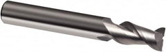 Guhring - 1/2", 2" LOC, 1/2" Shank Diam, 4-1/2" OAL, 2 Flute, Solid Carbide Square End Mill - Single End, Super-A Finish, Spiral Flute, 45° Helix, Right Hand Cut, Right Hand Flute, Series 3875 - Americas Industrial Supply