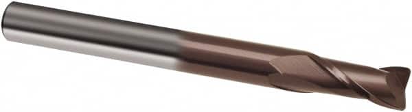 Guhring - 10mm, 20mm LOC, 10mm Shank Diam, 100mm OAL, 2 Flute, Solid Carbide Square End Mill - Single End, TiAlN Finish, Spiral Flute, 30° Helix, Right Hand Cut, Right Hand Flute, Series 3863 - Americas Industrial Supply