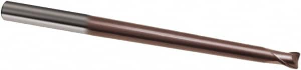 Guhring - 4mm, 4mm LOC, 6mm Shank Diam, 100mm OAL, 2 Flute, Solid Carbide Square End Mill - Single End, TiAlN Finish, Spiral Flute, 30° Helix, Right Hand Cut, Right Hand Flute, Series 3860 - Americas Industrial Supply