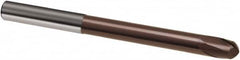 Guhring - 10mm, 8mm LOC, 10mm Shank Diam, 120mm OAL, 2 Flute, Solid Carbide Square End Mill - Single End, TiAlN Finish, Spiral Flute, 30° Helix, Right Hand Cut, Right Hand Flute, Series 3855 - Americas Industrial Supply