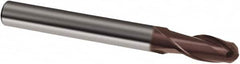 Guhring - 12mm, 24mm LOC, 12mm Shank Diam, 83mm OAL, 2 Flute, Solid Carbide Square End Mill - Single End, TiAlN Finish, Spiral Flute, 30° Helix, Right Hand Cut, Right Hand Flute, Series 3854 - Americas Industrial Supply