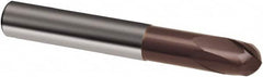 Guhring - 8mm, 7mm LOC, 8mm Shank Diam, 63mm OAL, 2 Flute, Solid Carbide Square End Mill - Single End, TiAlN Finish, Spiral Flute, 30° Helix, Right Hand Cut, Right Hand Flute, Series 3848 - Americas Industrial Supply