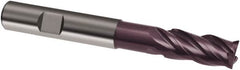 Guhring - 8mm, 19mm LOC, 8mm Shank Diam, 75mm OAL, 4 Flute, Solid Carbide Square End Mill - Single End, FIREX Finish, Spiral Flute, 35/38° Helix, Centercutting, Right Hand Cut, Right Hand Flute, Series 3838 - Americas Industrial Supply