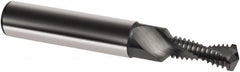 Guhring - M5x0.50 Metric Fine, 0.1772" Cutting Diam, 2 Flute, Solid Carbide Helical Flute Thread Mill - Internal Thread, 10.8mm LOC, 54mm OAL, 6mm Shank Diam - Americas Industrial Supply