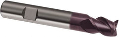 Guhring - 14mm, 14mm LOC, 14mm Shank Diam, 75mm OAL, 3 Flute, Solid Carbide Square End Mill - Single End, FIREX Finish, Spiral Flute, 45° Helix, Right Hand Cut, Right Hand Flute, Series 3729 - Americas Industrial Supply