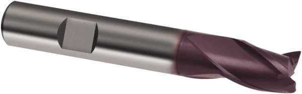 Guhring - 16mm, 16mm LOC, 16mm Shank Diam, 82mm OAL, 3 Flute, Solid Carbide Square End Mill - Single End, FIREX Finish, Spiral Flute, 30° Helix, Right Hand Cut, Right Hand Flute, Series 3719 - Americas Industrial Supply