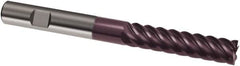 Guhring - 8mm, 40mm LOC, 8mm Shank Diam, 100mm OAL, 6 Flute, Solid Carbide Square End Mill - Single End, FIREX Finish, Spiral Flute, 45° Helix, Right Hand Cut, Right Hand Flute, Series 3693 - Americas Industrial Supply