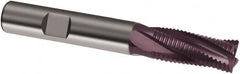 Guhring - 6mm, 13mm LOC, 6mm Shank Diam, 57mm OAL, 4 Flute, Solid Carbide Square End Mill - Single End, FIREX Finish, Spiral Flute, 20° Helix, Right Hand Cut, Right Hand Flute, Series 3682 - Americas Industrial Supply
