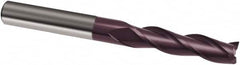 Guhring - 8mm, 40mm LOC, 8mm Shank Diam, 100mm OAL, 3 Flute, Solid Carbide Square End Mill - Single End, FIREX Finish, Spiral Flute, 30° Helix, Right Hand Cut, Right Hand Flute, Series 3680 - Americas Industrial Supply