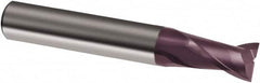 Guhring - 6.5mm, 8mm LOC, 8mm Shank Diam, 58mm OAL, 2 Flute, Solid Carbide Square End Mill - Single End, FIREX Finish, Spiral Flute, 30° Helix, Right Hand Cut, Right Hand Flute, Series 3633 - Americas Industrial Supply