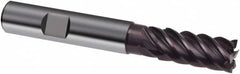 Guhring - 16mm, 32mm LOC, 16mm Shank Diam, 92mm OAL, 6 Flute, Solid Carbide Square End Mill - Single End, FIREX Finish, Spiral Flute, 44/45/46° Helix, Centercutting, Right Hand Cut, Right Hand Flute, Series 3632 - Americas Industrial Supply