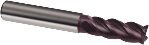 Guhring - 10mm, 22mm LOC, 10mm Shank Diam, 72mm OAL, 4 Flute, Solid Carbide Square End Mill - Single End, FIREX Finish, Spiral Flute, 40/42° Helix, Centercutting, Right Hand Cut, Right Hand Flute, Series 3629 - Americas Industrial Supply