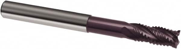Guhring - 12mm, 26mm LOC, 12mm Shank Diam, 150mm OAL, 4 Flute, Solid Carbide Square End Mill - Single End, FIREX Finish, Spiral Flute, 30/32° Helix, Centercutting, Right Hand Cut, Right Hand Flute, Series 3598 - Americas Industrial Supply