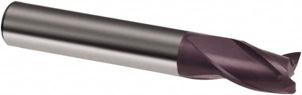 Guhring - 16mm, 16mm LOC, 16mm Shank Diam, 82mm OAL, 3 Flute, Solid Carbide Square End Mill - Single End, FIREX Finish, Spiral Flute, 30° Helix, Right Hand Cut, Right Hand Flute, Series 3558 - Americas Industrial Supply