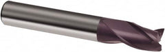 Guhring - 16mm, 16mm LOC, 16mm Shank Diam, 82mm OAL, 3 Flute, Solid Carbide Square End Mill - Single End, FIREX Finish, Spiral Flute, 30° Helix, Right Hand Cut, Right Hand Flute, Series 3558 - Americas Industrial Supply