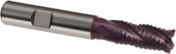 Guhring - 12mm, 26mm LOC, 12mm Shank Diam, 83mm OAL, 4 Flute, Solid Carbide Square End Mill - Single End, FIREX Finish, Spiral Flute, 30/32° Helix, Centercutting, Right Hand Cut, Right Hand Flute, Series 3508 - Americas Industrial Supply