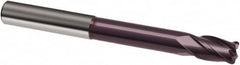 Guhring - 10mm, 15mm LOC, 10mm Shank Diam, 100mm OAL, 4 Flute, Solid Carbide Square End Mill - Single End, FIREX Finish, Spiral Flute, 30° Helix, Right Hand Cut, Right Hand Flute, Series 3362 - Americas Industrial Supply