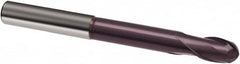 Guhring - 10mm, 15mm LOC, 10mm Shank Diam, 100mm OAL, 2 Flute, Solid Carbide Square End Mill - Single End, FIREX Finish, Spiral Flute, 30° Helix, Right Hand Cut, Right Hand Flute, Series 3360 - Americas Industrial Supply