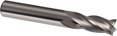 Guhring - 4mm, 11mm LOC, 4mm Shank Diam, 50mm OAL, 4 Flute, Solid Carbide Square End Mill - Single End, Uncoated, Spiral Flute, 30° Helix, Right Hand Cut, Right Hand Flute, Series 3304 - Americas Industrial Supply