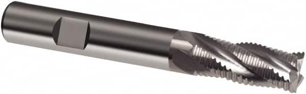 Guhring - 18mm Diam, Coarse Pitch, 32mm LOC, 4 Flute Solid Carbide Corner Chamfer Roughing End Mill - Uncoated, 92mm OAL, 18mm Shank Diam, Single End - Americas Industrial Supply