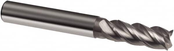 Guhring - 20mm, 38mm LOC, 20mm Shank Diam, 104mm OAL, 4 Flute, Solid Carbide Square End Mill - Single End, Uncoated, Spiral Flute, 40/42° Helix, Centercutting, Right Hand Cut, Right Hand Flute, Series 3202 - Americas Industrial Supply