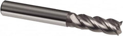 Guhring - 20mm, 38mm LOC, 20mm Shank Diam, 104mm OAL, 4 Flute, Solid Carbide Square End Mill - Single End, Uncoated, Spiral Flute, 40/42° Helix, Centercutting, Right Hand Cut, Right Hand Flute, Series 3202 - Americas Industrial Supply