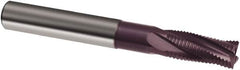 Guhring - 1/2", 1" LOC, 1/2" Shank Diam, 4-1/2" OAL, 4 Flute, Solid Carbide Square End Mill - Single End, FIREX Finish, Spiral Flute, 20° Helix, Right Hand Cut, Right Hand Flute, Series 3190 - Americas Industrial Supply