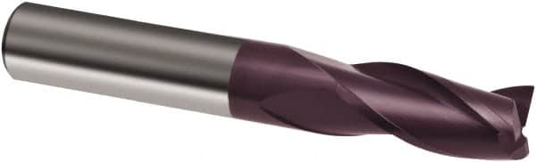 Guhring - 3/4", 1-1/2" LOC, 3/4" Shank Diam, 4" OAL, 3 Flute, Solid Carbide Square End Mill - Single End, FIREX Finish, Spiral Flute, 30° Helix, Right Hand Cut, Right Hand Flute, Series 3170 - Americas Industrial Supply