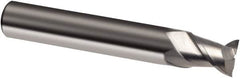 Guhring - 10mm, 11mm LOC, 10mm Shank Diam, 66mm OAL, 2 Flute, Solid Carbide Square End Mill - Single End, Uncoated, Spiral Flute, 45° Helix, Right Hand Cut, Right Hand Flute, Series 3310 - Americas Industrial Supply