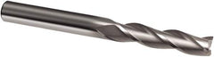 Guhring - 4mm, 25mm LOC, 4mm Shank Diam, 75mm OAL, 3 Flute, Solid Carbide Square End Mill - Single End, Uncoated, Spiral Flute, 30° Helix, Right Hand Cut, Right Hand Flute, Series 3314 - Americas Industrial Supply