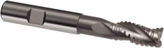 Guhring - 20mm, 38mm LOC, 20mm Shank Diam, 126mm OAL, 3 Flute, Solid Carbide Square End Mill - Single End, Uncoated, Spiral Flute, 29/30/31° Helix, Centercutting, Right Hand Cut, Right Hand Flute, Series 3471 - Americas Industrial Supply