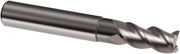 Guhring - 16mm, 26mm LOC, 16mm Shank Diam, 92mm OAL, 3 Flute, Solid Carbide Square End Mill - Single End, Uncoated, Spiral Flute, 39/40/41° Helix, Centercutting, Right Hand Cut, Right Hand Flute, Series 3472 - Americas Industrial Supply